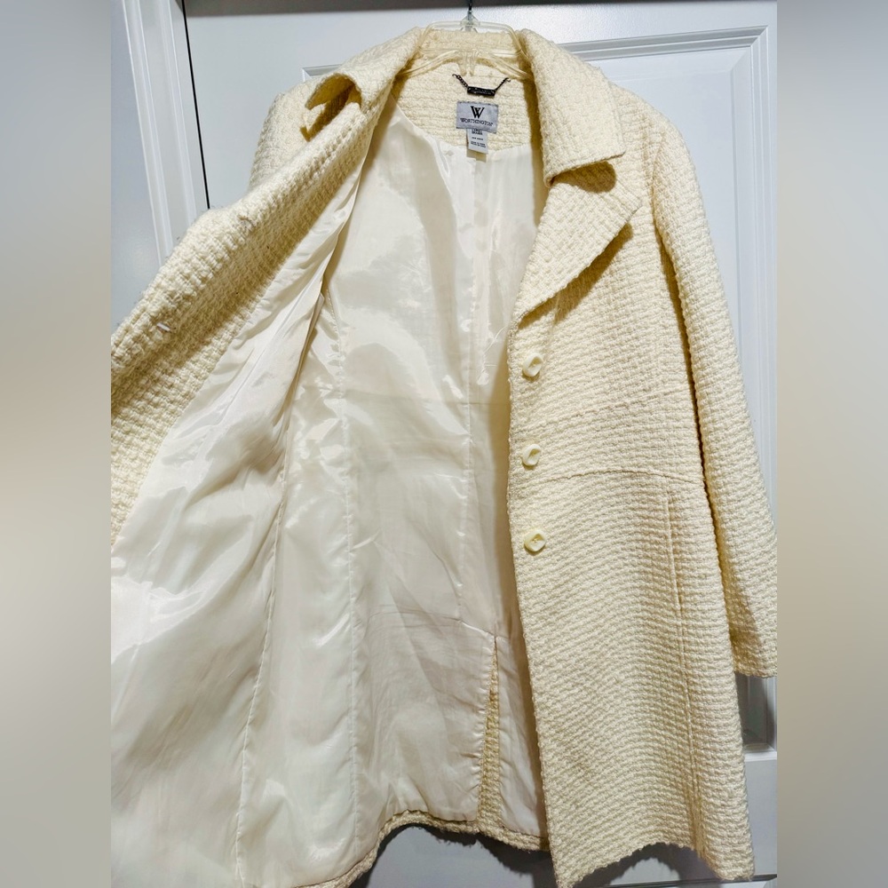 Worthington Cream Wool Blend Coat - Picture 4 of 6